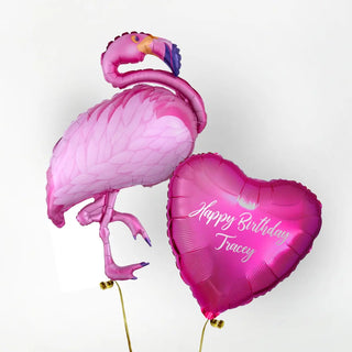 Flamingo Personalised Foil Duo by Pop Balloons