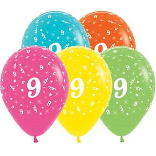 Sempertex Age 9 balloon | 9th birthday party supplies