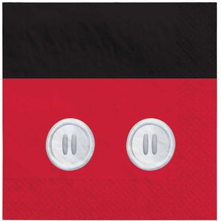 Mickey Mouse Forever Black/Red/Grey Napkins - Lunch