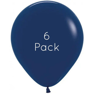 45cm Navy Blue Giant Balloons - 6 Pkt | Navy Blue Party Supplies NZ