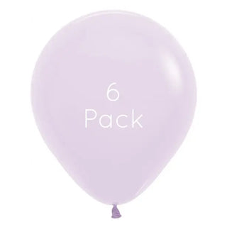 45cm Pastel Matte Lilac Giant Balloons - 6 Pkt