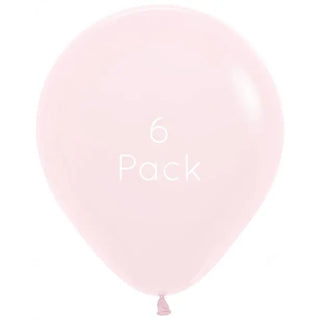 45cm Pastel Matte Pink Giant Balloons - 6 Pkt | Pink Party Supplies NZ