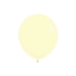 Giant Pastel Matte Yellow Balloon - 45cm