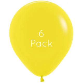 45cm Yellow Giant Balloons - 6 Pkt