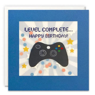 James Ellis | Level Complete Happy Birthday Shakies Card | Gaming Party Supplies NZ