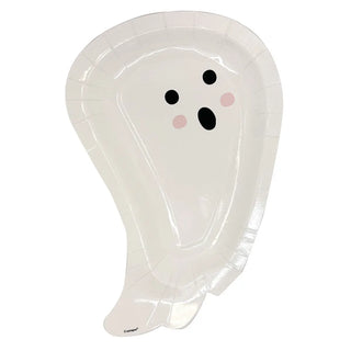 Unique | White Ghost Shaped Plates | Ghost Halloween Party Supplies NZ
