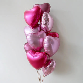 POP Balloons | pretty in pink heart foil balloon bouquet | Valentines day party supplies