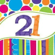 21st Birthday Napkins | 21st Birthday Party Supplies