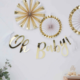 Ginger Ray Oh Baby! Banner | Gender REveal Party Theme & Supplies