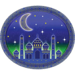 Amscan | moon and star oval plates | Aladdian party supplies