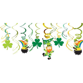 St Patrick's Day Hanging Swirl Decorations | St Patrick's Day Supplies NZ