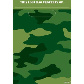 Camo Party Bags | Army Party Bags | Army Party Supplies
