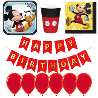 Mickey Mouse Party Essentials for 8 - SAVE 10%