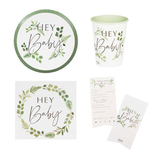 Ginger Ray Botanical Hey Baby Essentials - 33 Pc