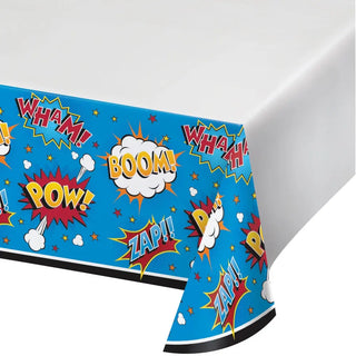 Superhero Slogans Tablecover | Superhero Party Supplies