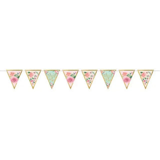 Amscan | Mint To Be Pennant Banner | bridal shower party supplies