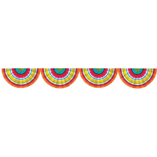 Fiesta Serape Paper Fan Garland