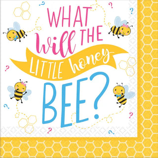 What Will It Bee Beverage Napkins | Gender Reveal Party Supplies