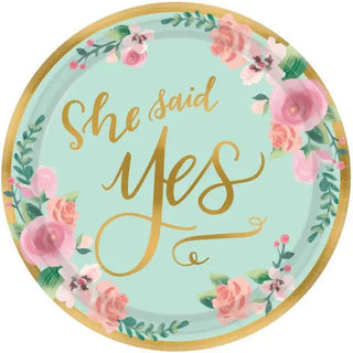 Amscan | mint to be lunch plates | bridal shower party supplies