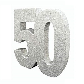 Silver Table Decorations | 50th Table Decorations | Silver 50th Party | 50th Centrepiece