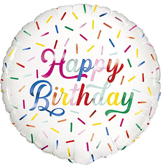 Unique | Sprinkle Happy Birthday Foil Balloon 