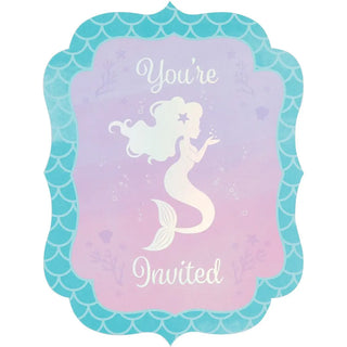 Mermaid Shine Invitations - 8 Pkt