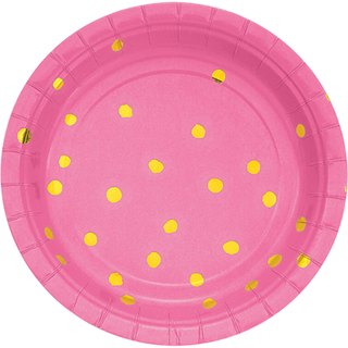 Pink Party Supplies | Pink and Gold Party | Lunch Plates 