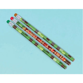 Amscan | TNT Party Pencils - Pack of 12 | Minecraft Party Theme & Supplies