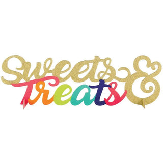 Sweets & Treats Glittered Centrepiece | Candyland Party Supplies
