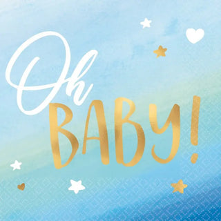 Blue Oh Baby Napkins | Baby Shower Supplies | Gender Reveal Supplies