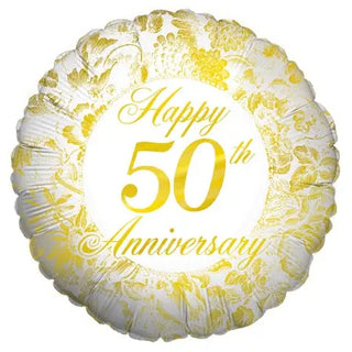 Happy 50th Anniversary Gold Foil Balloon