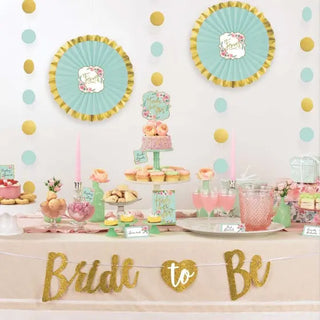Amscan | mint to be table decorating kit | bridal shower party supplies