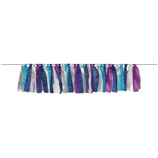 Sparkling Sapphire Ribbon Garland | Blue Party Supplies