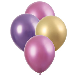Metallic Pink Purple & Gold Balloons | Girls Party Supplies NZ