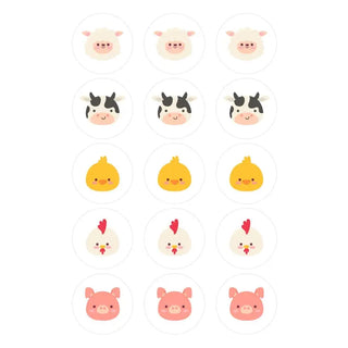 Farm Animal Faces Edible Cupcake Images | Farm Cake Decorations