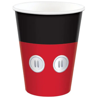 Mickey Mouse Black/Red/White Paper Cups