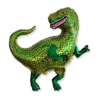 Tyrannosaurus Dinosaur Green Yellow SuperShape Foil Balloon