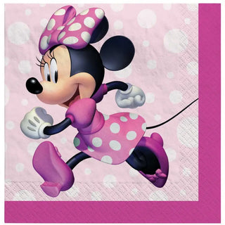 Minnie Mouse Forever Pink & White Napkins - Beverage