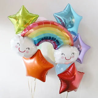 Rainbow Designer Foil & Latex Balloon Bouquet