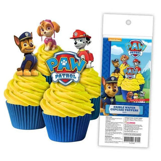 Paw Patrol Edible Wafer Cupcake Toppers | Paw Patrol Party Supplies