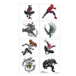 Spiderman Webbed Tattoos | Spiderman Party Theme & Supplies