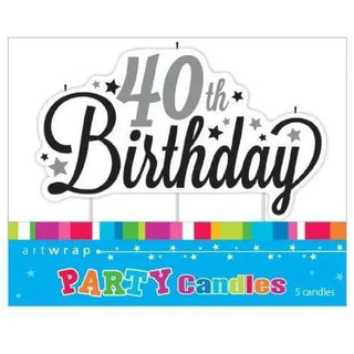 Artwrap | 40th Birthday Candle | 40th Party Theme & Supplies