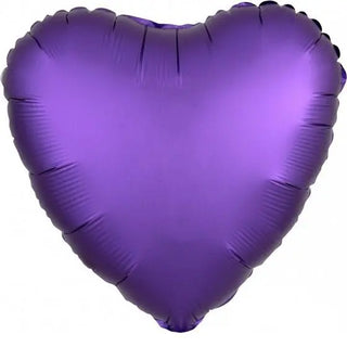 Satin Luxe Purple Royale Heart Foil Balloon