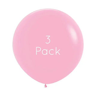 60cm Giant Fashion Pink Balloon - 3 Pkt
