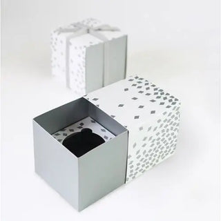 Paper Eskimo | Silver Geo Cupcake Boxes | Silver Party Supplies