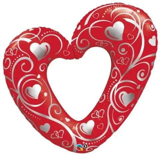 Qualatex | Hearts & Filigree SuperShape Foil Balloon
