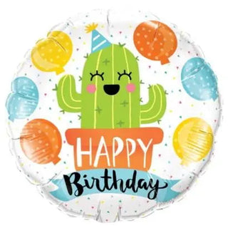 Qualatex | Cactus Happy Birthday Foil Balloon | Fiesta Party Theme & Supplies