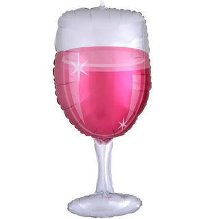 Rosé Champagne Glass SuperShape Foil Balloon | Wedding Party Theme & Supplies | 