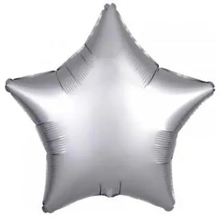 Anagram | Satin Luxe Silver Star Foil Balloon | Silver Star Balloon