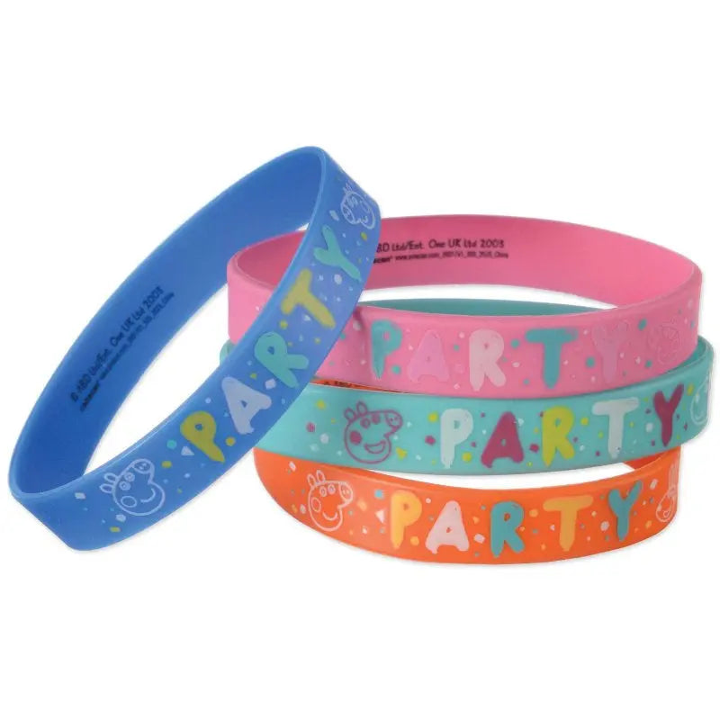 Peppa Pig Confetti Party Silicone Bracelets Pack of – Build a